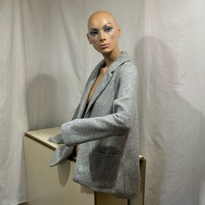 NWOT Simply Vera Vera Wang Light Gray Blazer Modern Minimalist Style Size Small